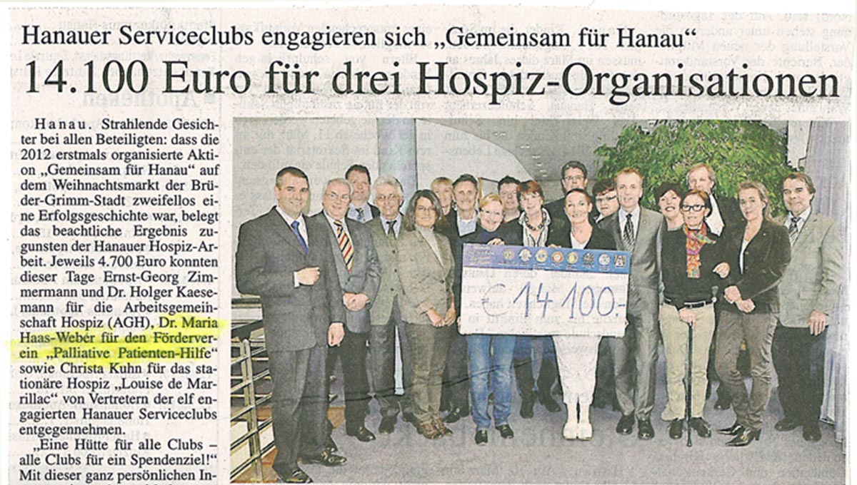 14.100 Euro für drei Hospiz-Organisationen